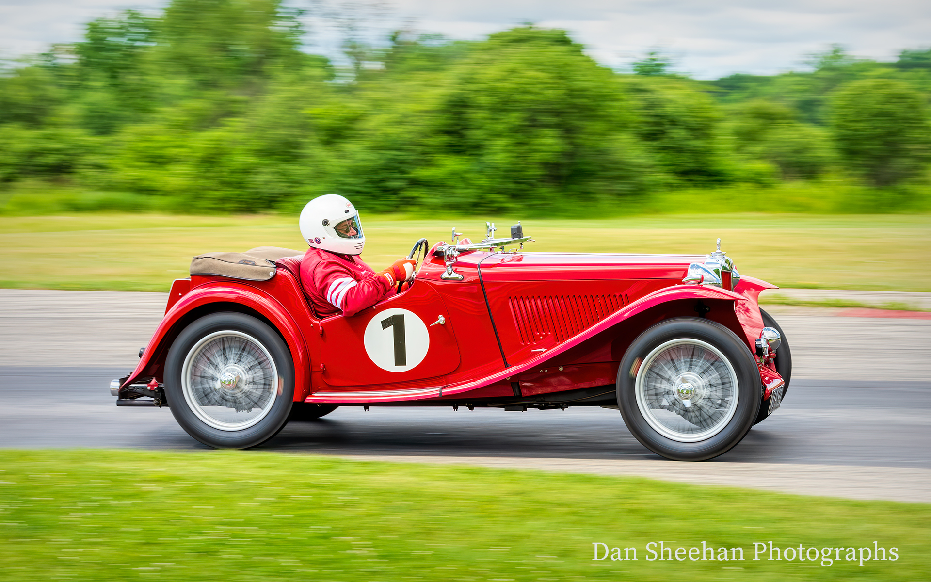 This portrait of a vintage MG was made at Blackhawk Farms Raceway in Illinois. : Cars : Dan Sheehan Photographs - Fine Art Stock Photography