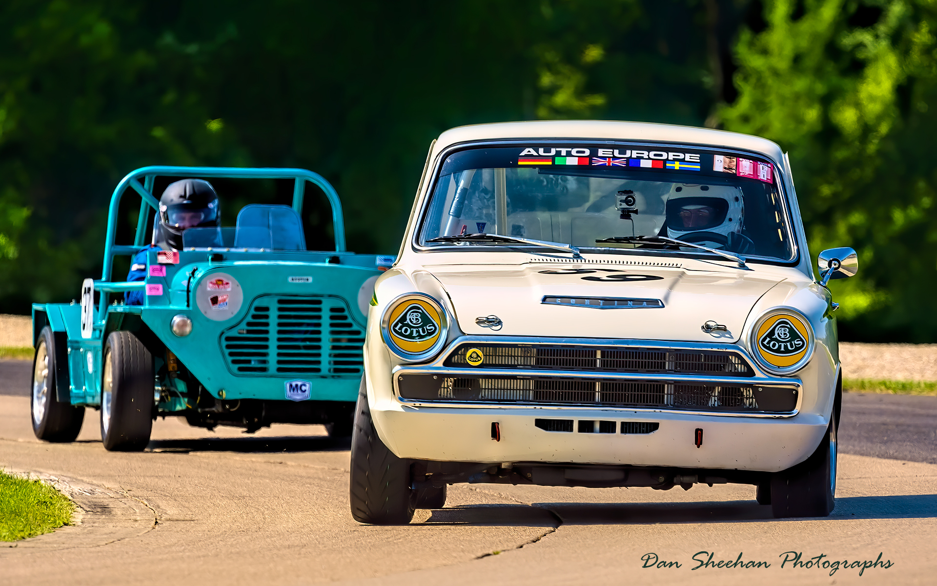 Lotus Cortina at Waterford Hills in Michigan : Cars : Dan Sheehan Photographs - Fine Art Stock Photography