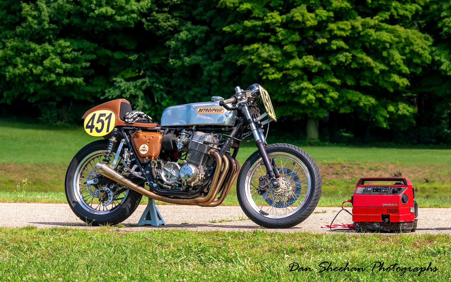 Retrospeed. This is one of my favorite photographs from the Gingerman Raceway AHRMA event. Poster material. : Bikes  : Dan Sheehan Photographs - Fine Art Stock Photography