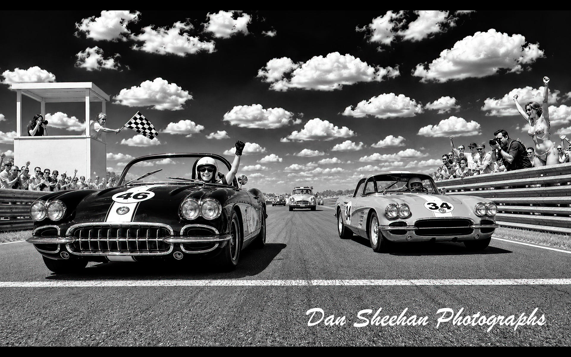 Back in the day before safety fences were mandatory.  : Cars : Dan Sheehan Photographs - Fine Art Stock Photography